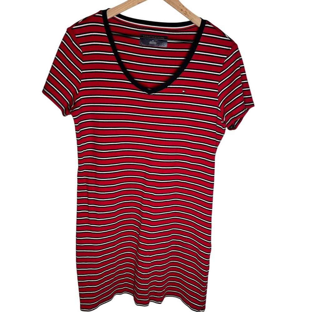 Tommy Hilfiger 100% Cotton Striped T-Shirt Mini Dress Women’s M
